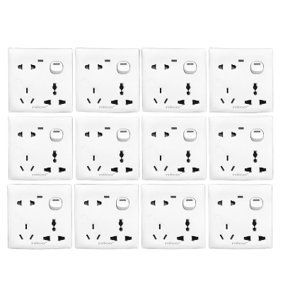 Picture of NIICO Classic 6 Pin Wall Switch Socket-12 PCS Combo