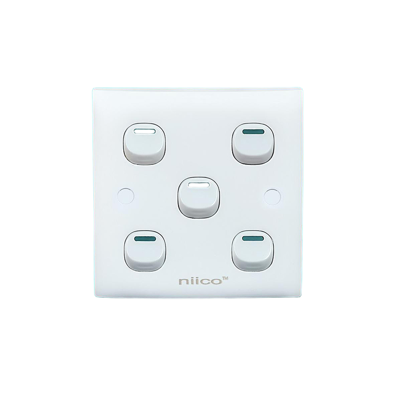 Picture of NIICO Classic 5 Gang 1 Way Wall Switch ( Single piece)