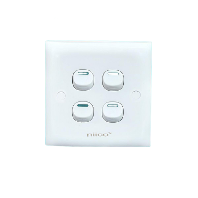 Picture of NIICO Classic 4 Gang 1 Way Wall Switch ( Single piece)