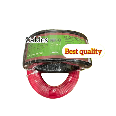 Picture of Niico House Waring Cable  1.3 RM Fireproof  Copper cable  1 coil - 1.3 rm (3-W) 3/22  Copper cable Black Color (95 Gaj=284 Feet) Copper Wire