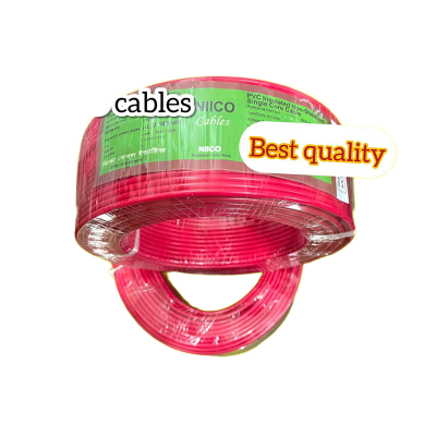 Picture of Niico House Waring Cable  2.0  RM Fireproof  Copper cable  10 Gaj - 2.0 rm  3/20  Copper cable Red Color (10 Gaj=30 Feet) Copper Wire