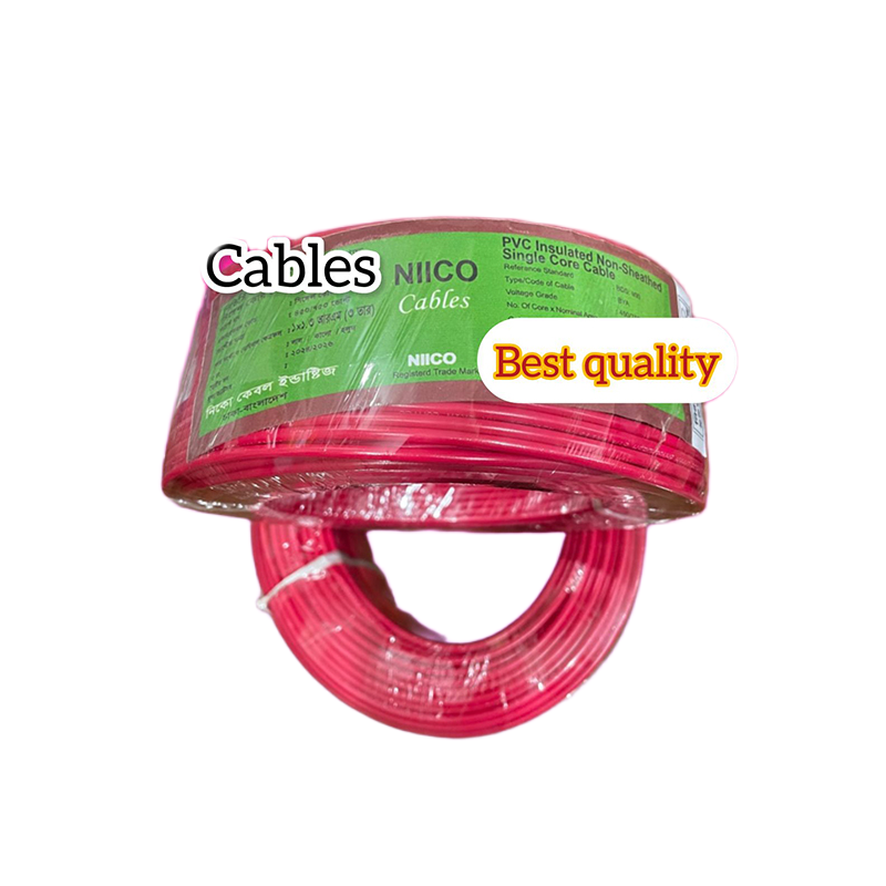 Picture of Niico House Waring Cable  1.3 RM Fireproof  Copper cable  20 Gaj - 1.3 rm (3-W) 3/22  Copper cable Red Color (20 Gaj=60 Feet) Copper Wire