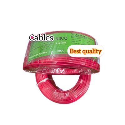 Picture of Niico House Waring Cable  1.3 RM Fireproof  Copper cable  20 Gaj - 1.3 rm (3-W) 3/22  Copper cable Red Color (20 Gaj=60 Feet) Copper Wire