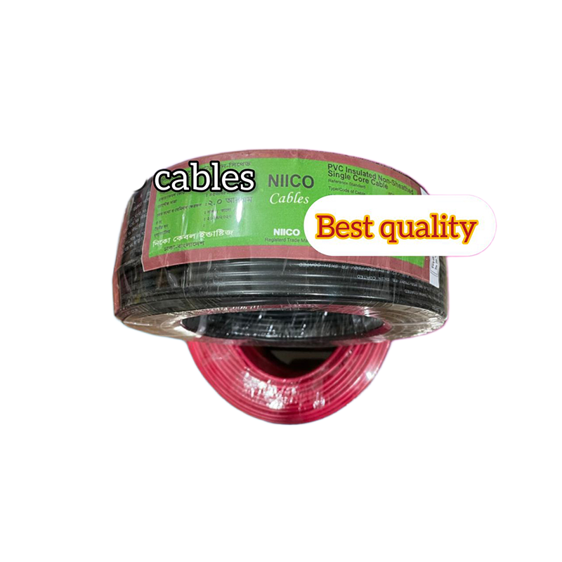 Picture of Niico House Waring Cable  2.0  RM Fireproof  Copper cable  20 Gaj - 2.0 rm  3/20  Copper cable Black Color (20 Gaj=60 Feet) Copper Wire