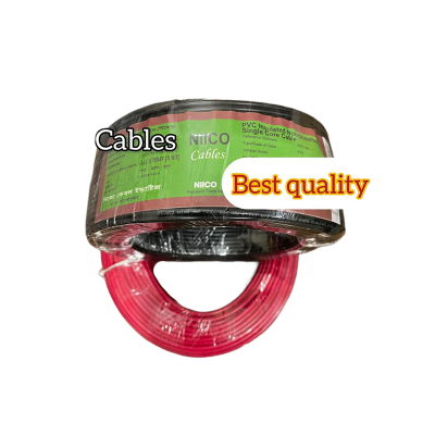 Picture of Niico House Waring Cable  1.3 RM Fireproof  Copper cable  10 Gaj - 1.3 rm (3-W) 3/22  Copper cable Black Color (10 Gaj=30 Feet) Copper Wire