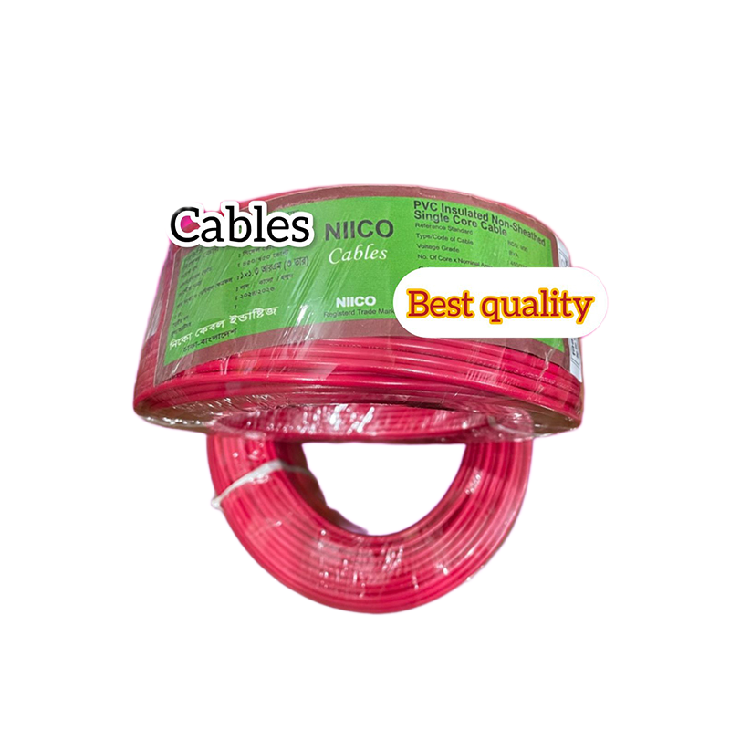 Picture of Niico House Waring Cable  1.3 RM Fireproof  Copper cable  10 Gaj - 1.3 rm (3-W) 3/22  Copper cable Red Color (10 Gaj=30 Feet) Copper Wire