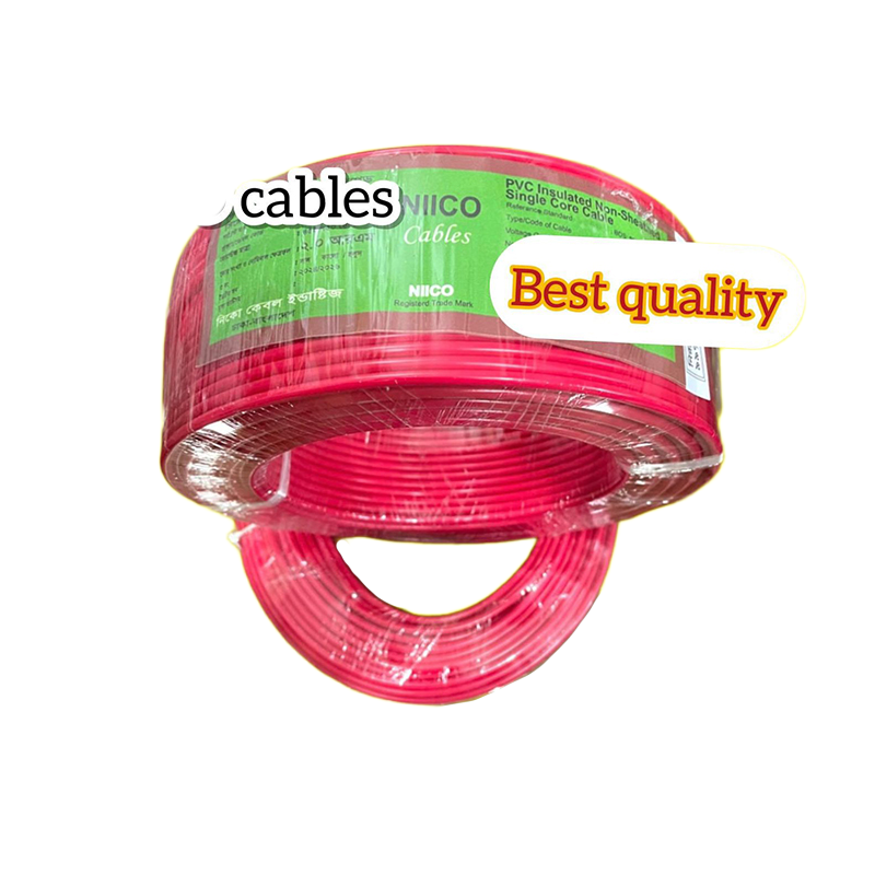 Picture of Niico House Waring Cable  2.0  RM Fireproof  Copper cable  20 Gaj - 2.0 rm  3/20  Copper cable Red Color (20 Gaj=60 Feet) Copper Wire