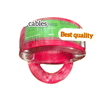 Picture of Niico House Waring Cable  2.0  RM Fireproof  Copper cable  20 Gaj - 2.0 rm  3/20  Copper cable Red Color (20 Gaj=60 Feet) Copper Wire