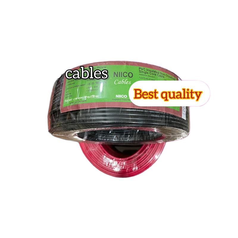 Picture of Niico House Waring Cable  2.0  RM Fireproof  Copper cable  50 Gaj - 2.0 rm  3/20  Copper cable Black Color (50 Gaj=150 Feet) Copper Wire