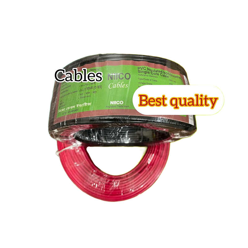 Picture of Niico House Waring Cable 1.3 RM Fireproof Copper cable 50 Gaj - 1.3 rm (3-W) 3/22 Copper cable Black Color (50 Gaj=150 Feet) Copper Wire