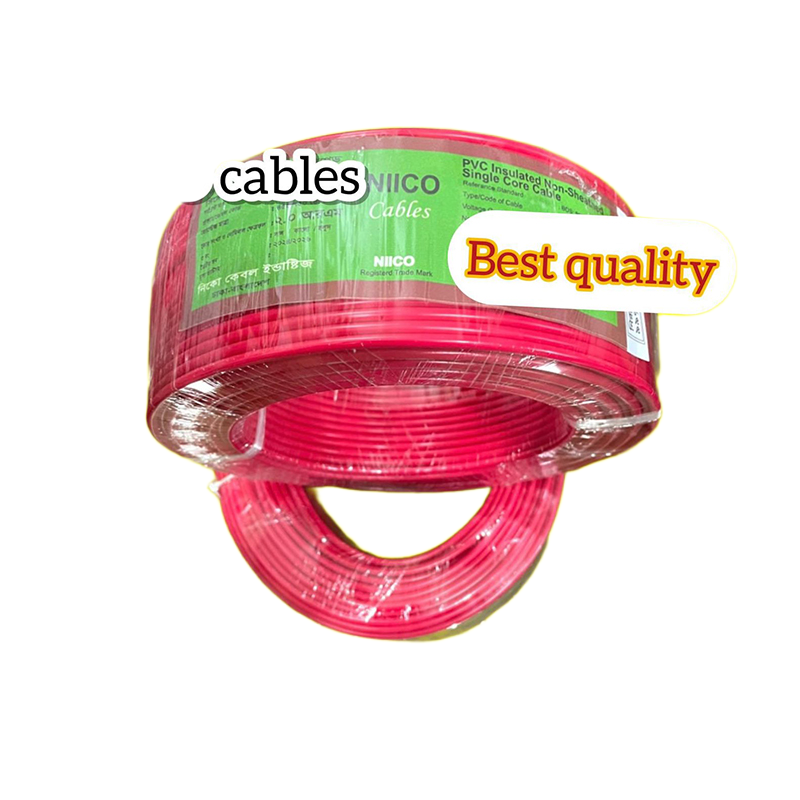 Picture of Niico House Waring Cable 2.0 RM Fireproof Copper cable 50 Gaj - 2.0 rm 3/20 Copper cable Red Color (50 Gaj=150 Feet) Copper Wire