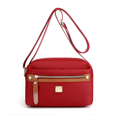 Picture of Nylon Fashion Cross-body Bag Lightweight Portable Shoulder Bag(maroon color)