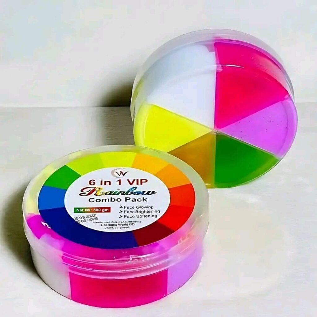Picture of 6 in 1 Vip Rainbow Combo Face Pack