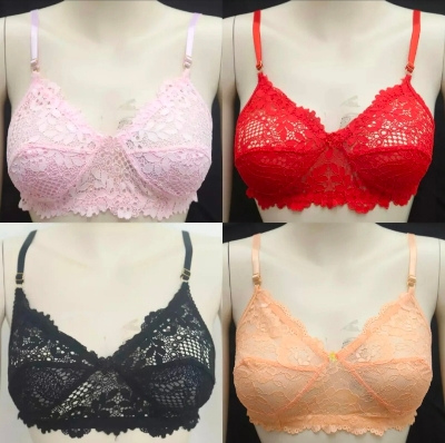 Picture of 3 Piece Comfortable Net Bra - Soft Net Bra for Women - Essential Innerwear