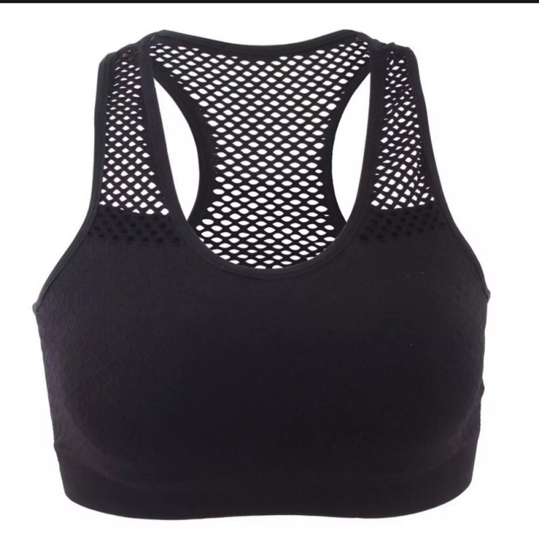 Picture of Women Bra Yoga Bra Mesh Hollow Out Breathable Fitness Shockproof Quick drying on the back For Running Gym Push Up Air Bra