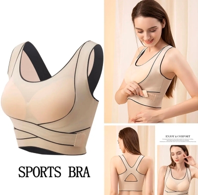 Picture of Imported Premium soft stretch comfortable push up sports bra Women-one piece