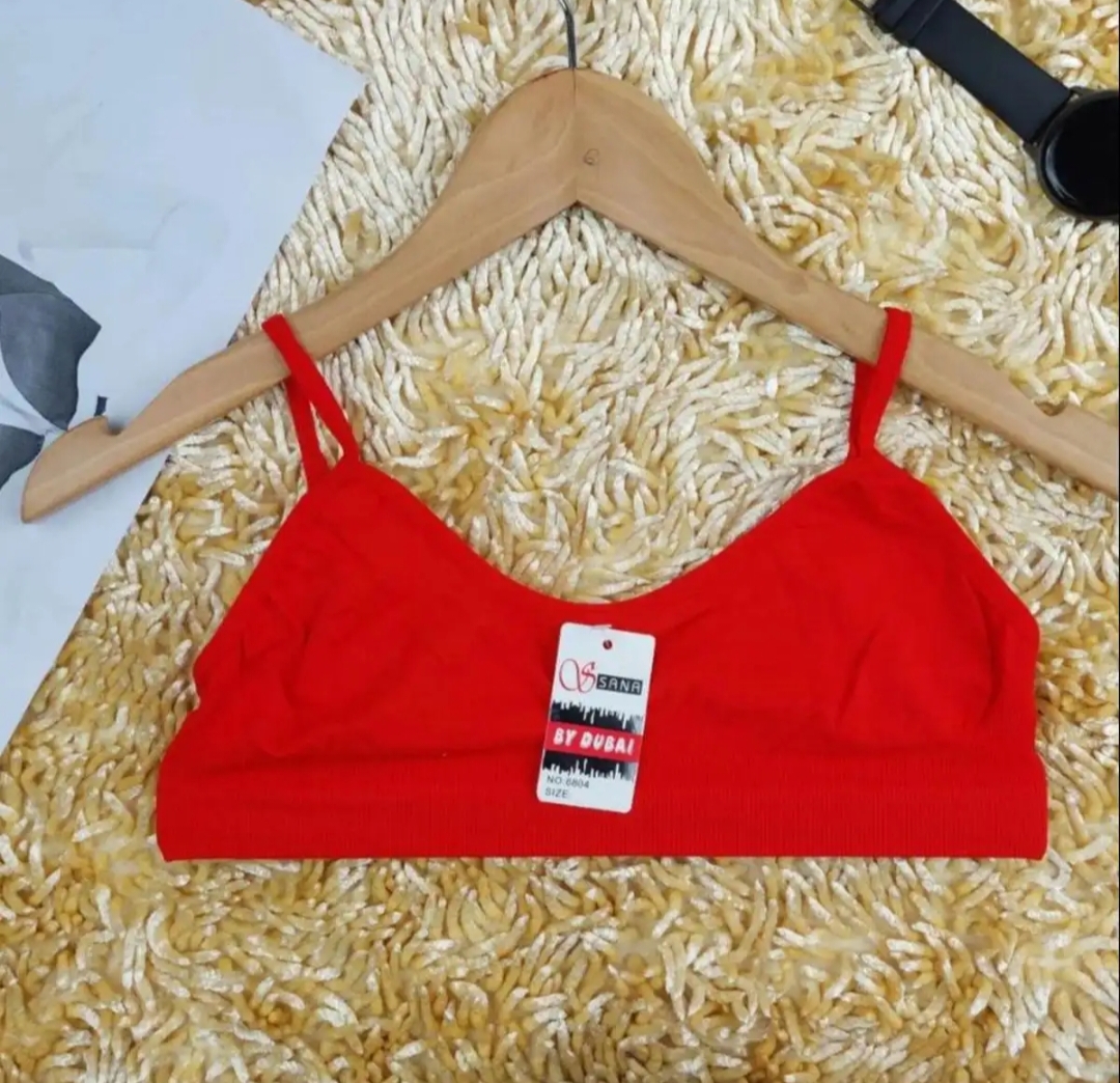 Picture of Imported Stretch Cotton Slim Strap Comfortable Tube Bra for Women - One Piece