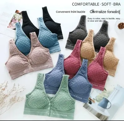 Picture of Imported Front Button Soft Cotton Maternity Bra Nursing Bra For New Born Baby Feeding (One Piece)
