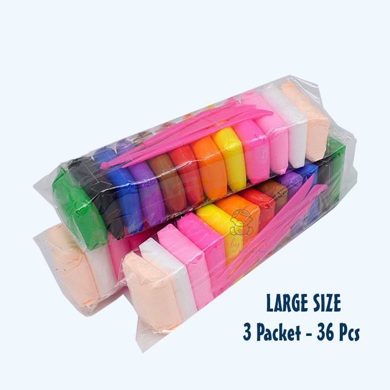 Picture of 12 pcs Super Clay Colors Air Dry Clay (Pack of 1Big Size)