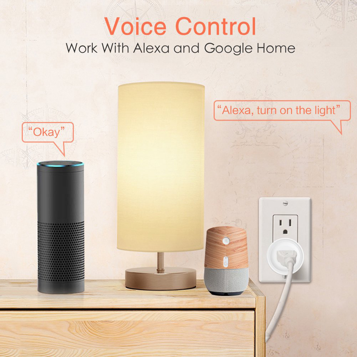 Picture of WIFI Smart Socket Plugs can control remotely with Tuya App with Smart Home Voice Control Google Home Mini and Alexa Sonoff Smart Wifi Plug