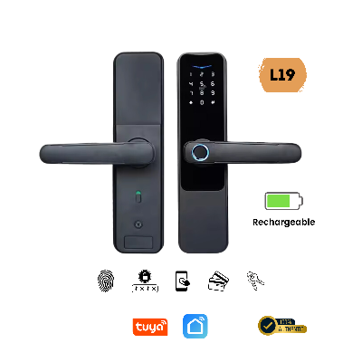Picture of Tuya WiFi Smart Fingerprint Door lock for home apartment and hotel can control from mobile app