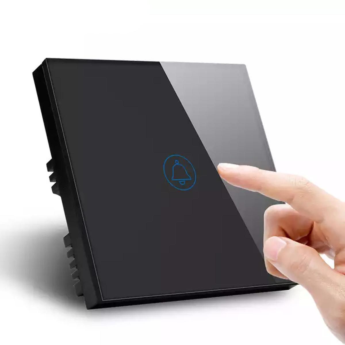 Picture of Touch Screen Glass Panel Door Bell Press Touch Switch for 110-240V Ding Doing Door Bell