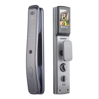 Picture of High Security Fingerprint Digital Wifi Smart Door Lock Connected Camera Monitor Send Photo To Mobile