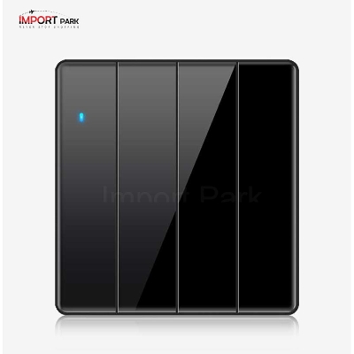 Picture of Full Tempered Glass Hight Quality Electirc Gang Switch Socket