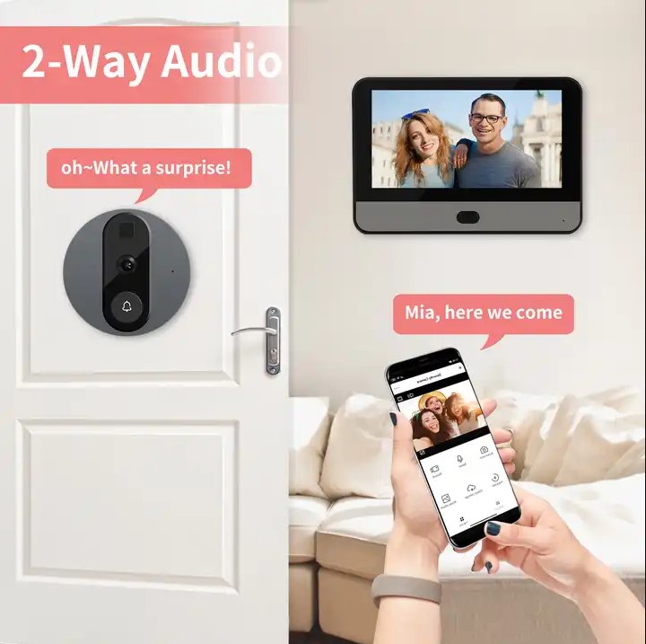 Picture of Wifi Wireless 1080P Video Doorbell Camera Tuya Smart Wifi Visual Door Bell and Video Intercom for Home Apartment