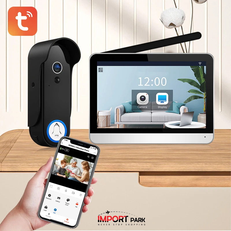 Picture of Tuya Cheap Smart Outdoor Camera And Indoor Monitor Intercom System Wireless Door Bell Camera Wifi Video Doorbell