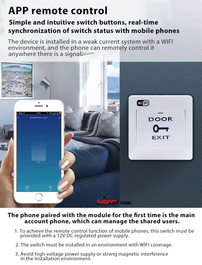 Picture of WiFi Smart Access Control Switch with for Office Warehouse Parking Door