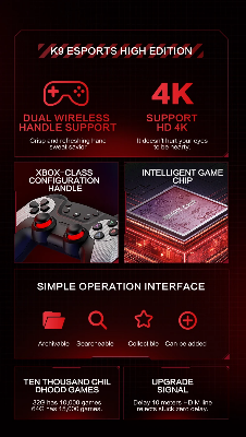 Picture of HDMI Dual Wireless Gamepad Support K9 game stick 4K Games Classic for PS1 games