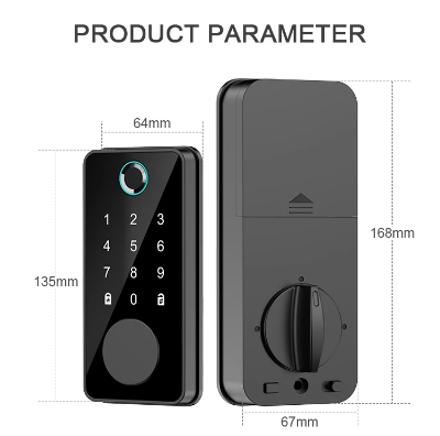 Picture of Smart Fingerprint Deadbolt Lock for Home, Hotel, and Apartment Security