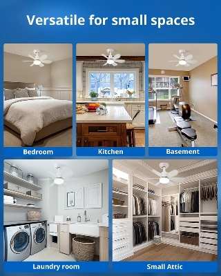 Picture of Intelligent Ceiling LED Fan Light with Remote