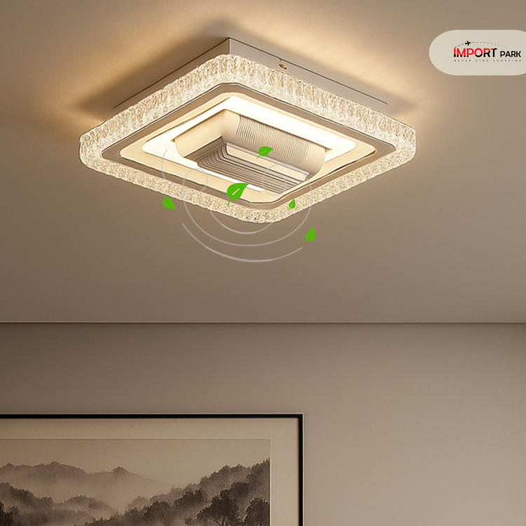 Picture of Remote Control Bladeless Ceiling Fan with Dimmable LED Light