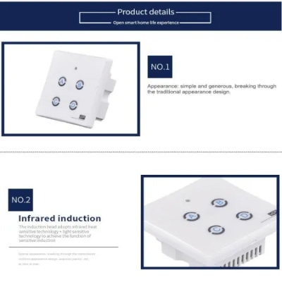 Picture of Fan+2 Light control Switch  with IR Remote