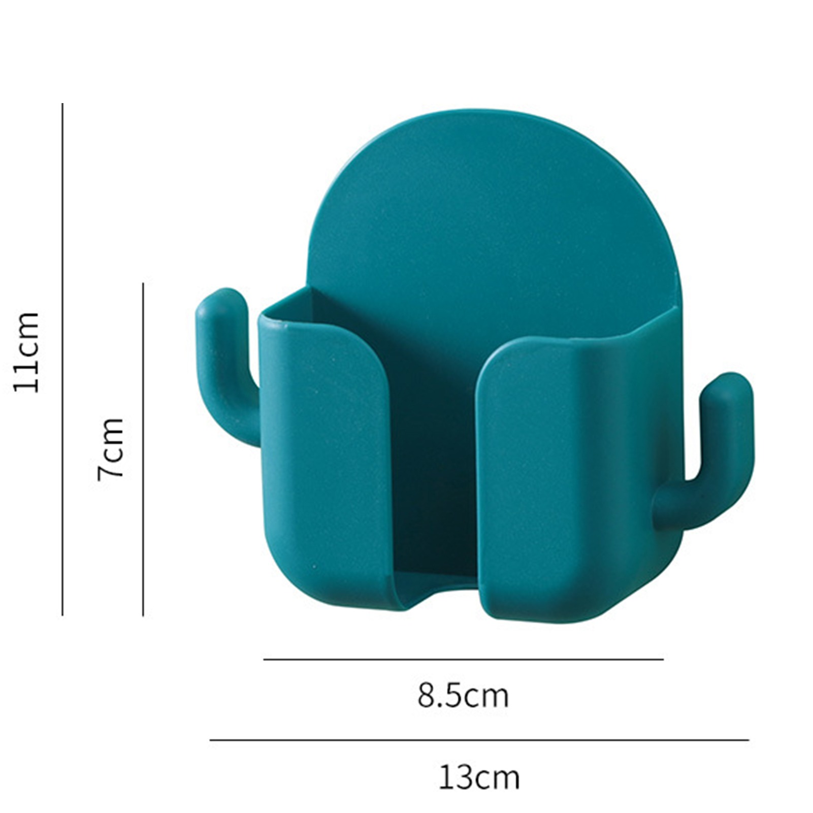 Picture of Wall Mount Phone Holder Self-Adhesive Wall Beside Organizer Storage Box Plastic Charging Phone Stand Remote Wall-Mounted Phone Brackets Holder for Bedroom