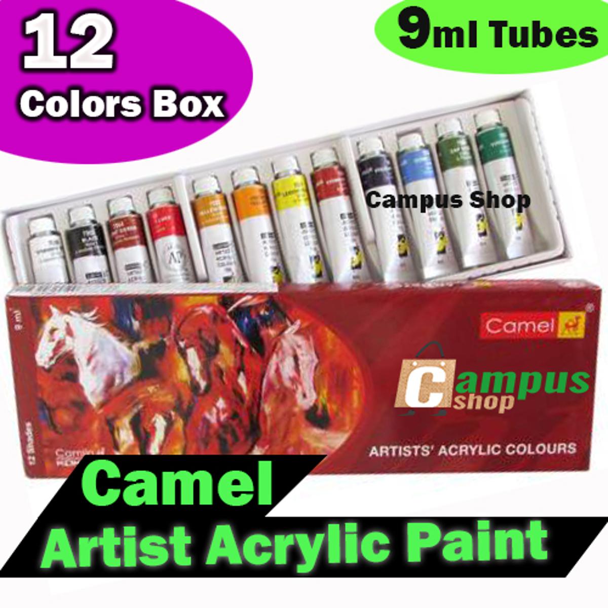 Picture of Camel / Camlin Artists Acrylic Color 9ML Tube 12 Shades - colour