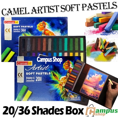 Picture of Camel Artist Soft Pastel Color  20 & 36 Colour Paint Box for Professional Artists