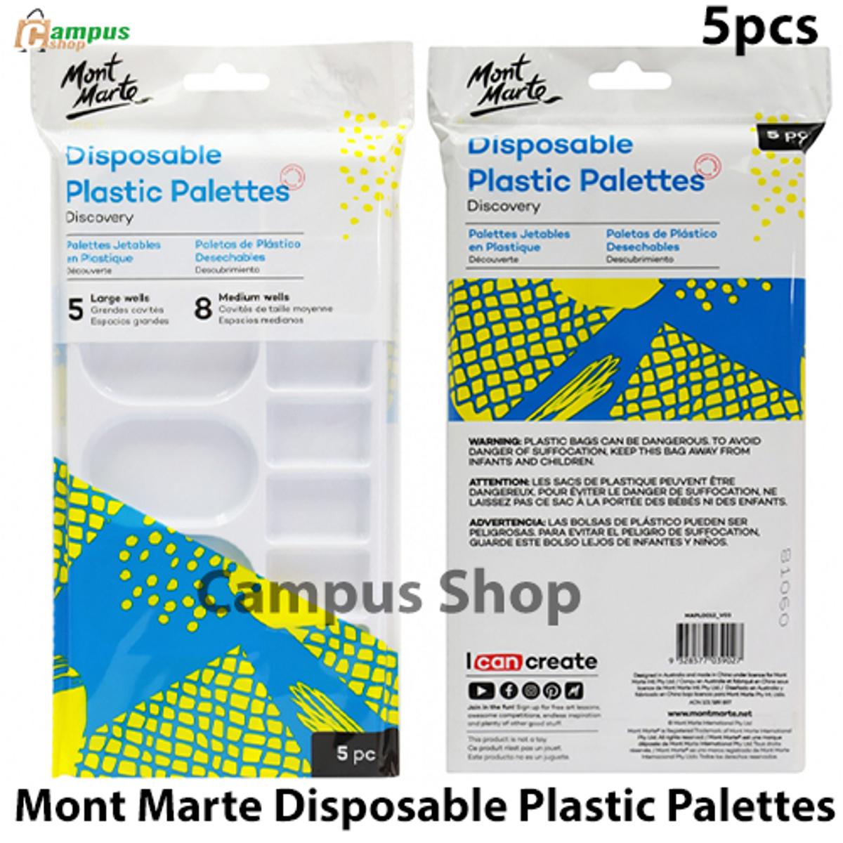 Picture of Mont Marte Disposable Plastic Palettes 5pcs