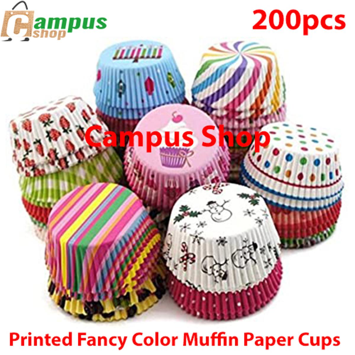 Picture of Printed Fancy Color Muffin Paper Cups -200pcs