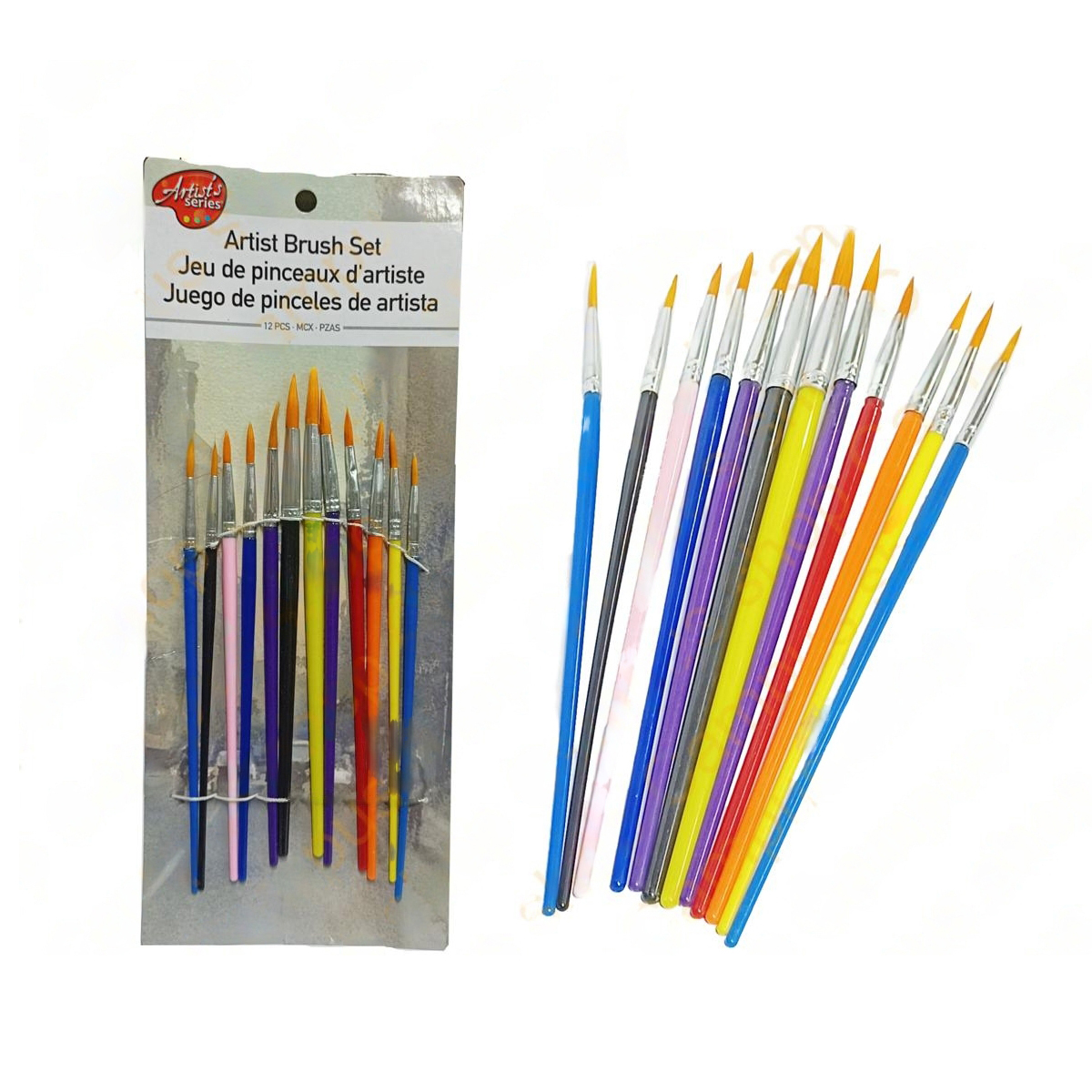 Picture of High Quality - Artists Paint Brush Nylon Hair Water Color - 12 pieces - Easy to Use And Maintain - Refined and Excellent