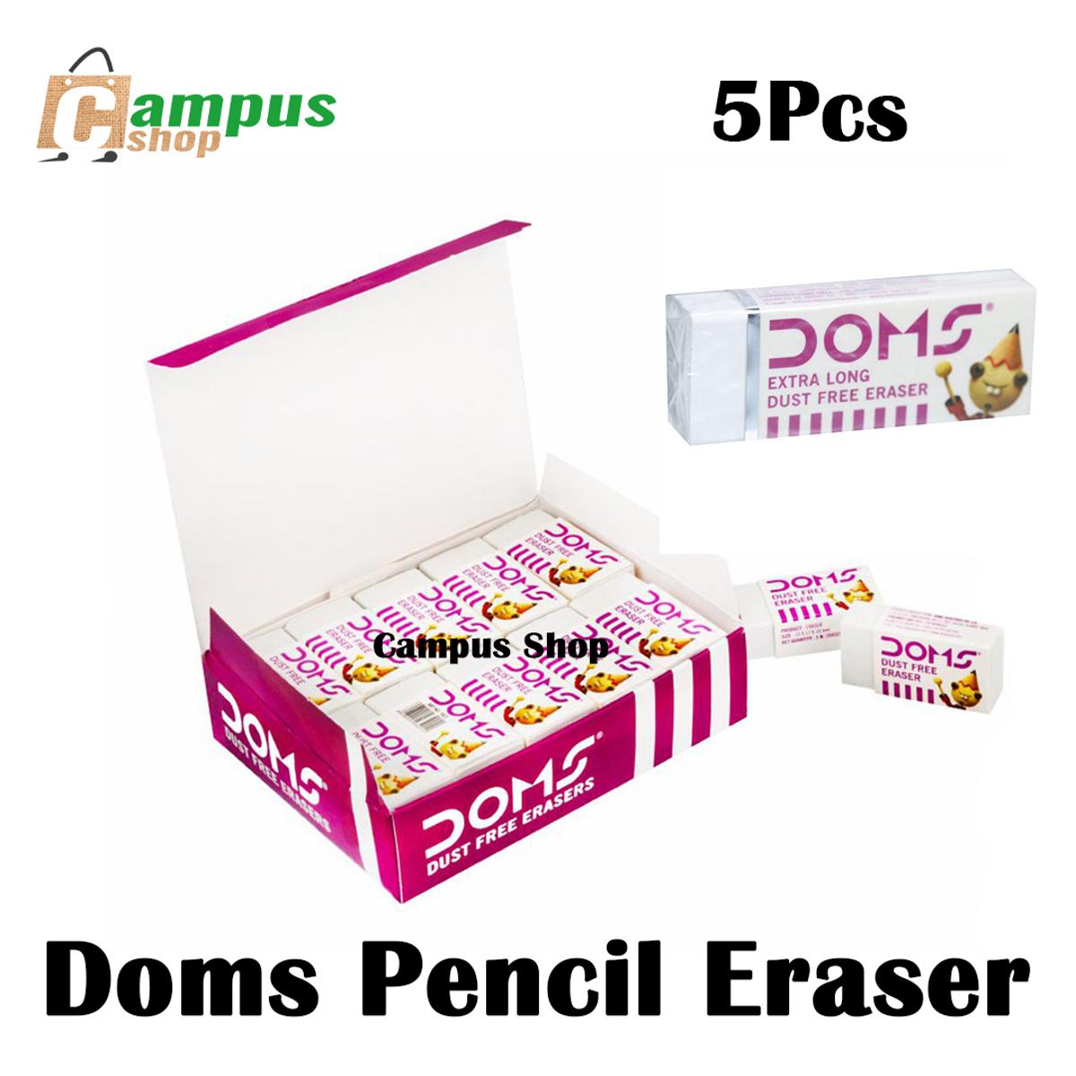 Picture of Doms Pencil Eraser - White - 5pc