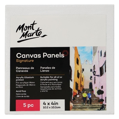 Picture of Mont Marte Signature Canvas Panel 4/4 - 10.2/10.2cm - 5pc
