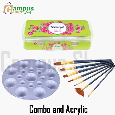 Picture of Combo Acrylic Paint Color and Brush Set