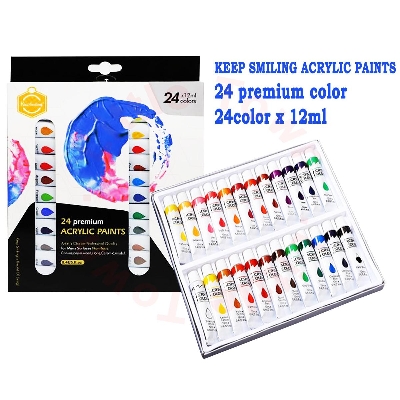 Picture of Keep Smiling Premium Acrylic Paints 12ml 24 Colour set