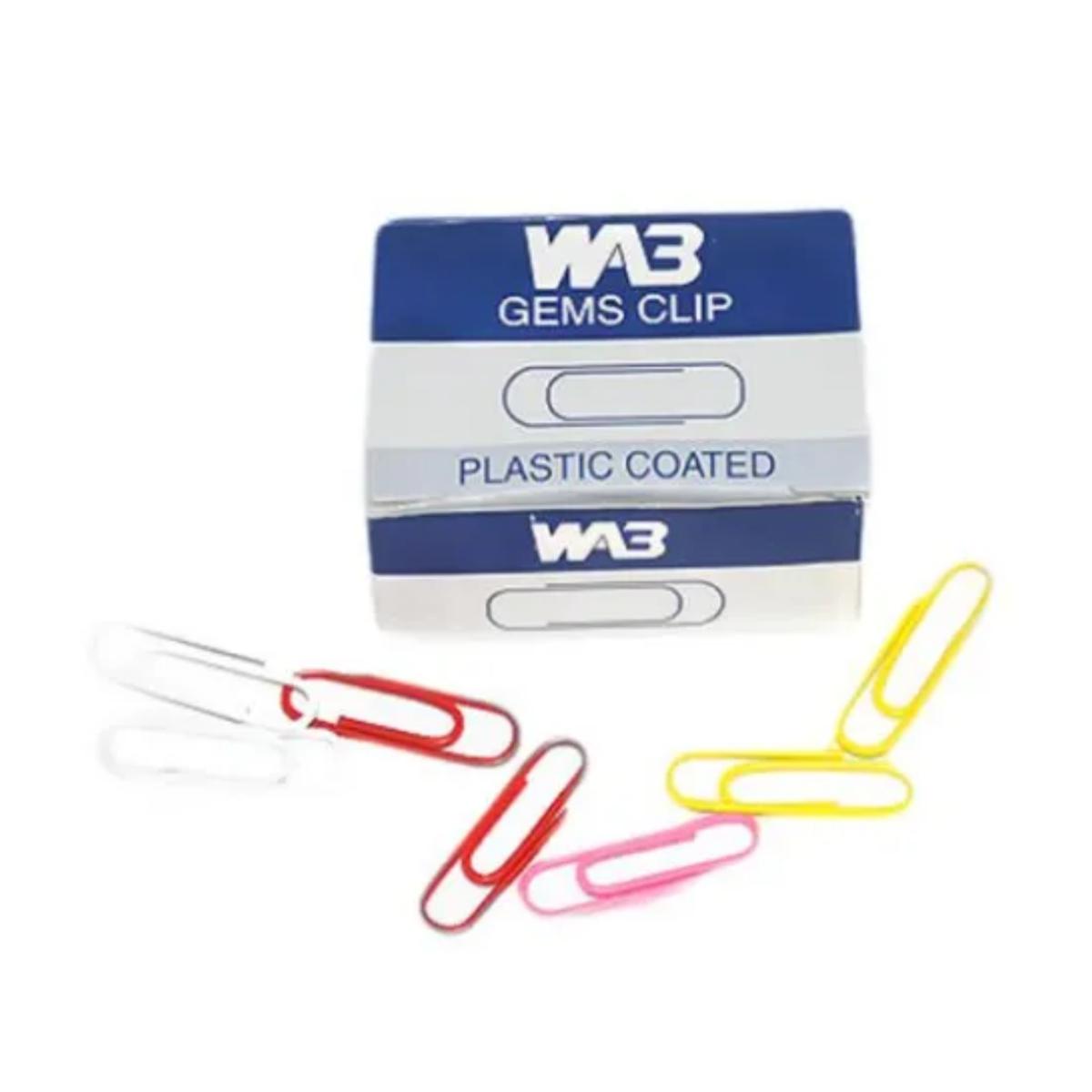 Picture of WA3 Plastic Coated Gems Clip 1,2,5 Box