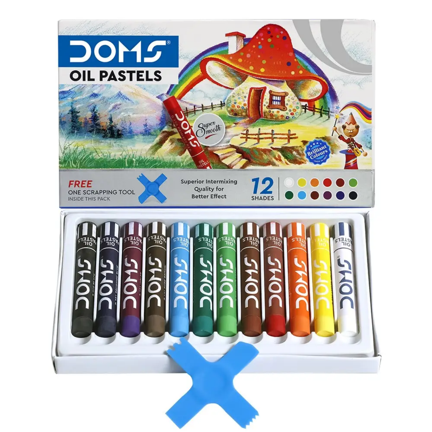 Picture of DOMS OIL PASTELS 12 SHADES(new)