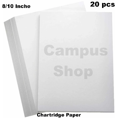 Picture of Campus Shop 8\10 inche Cartridge Art Sheets Watercolour Drawing Paper 20 Pcs