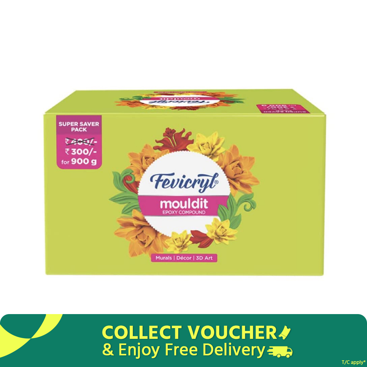 Picture of Fevicryl Mould It, 900 g, Clay Set for Modelling and Sculpting, Air Dry Clay for Art and Craft, Gift for Artists, Students, Children